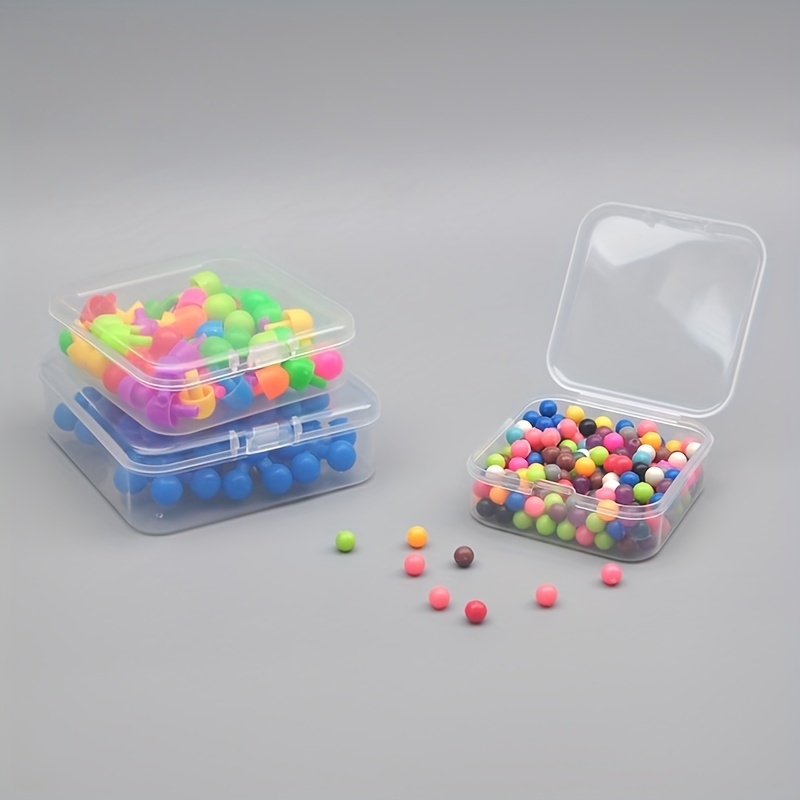 12 Square Transparent Plastic Storage Boxes Hardware - Temu Canada