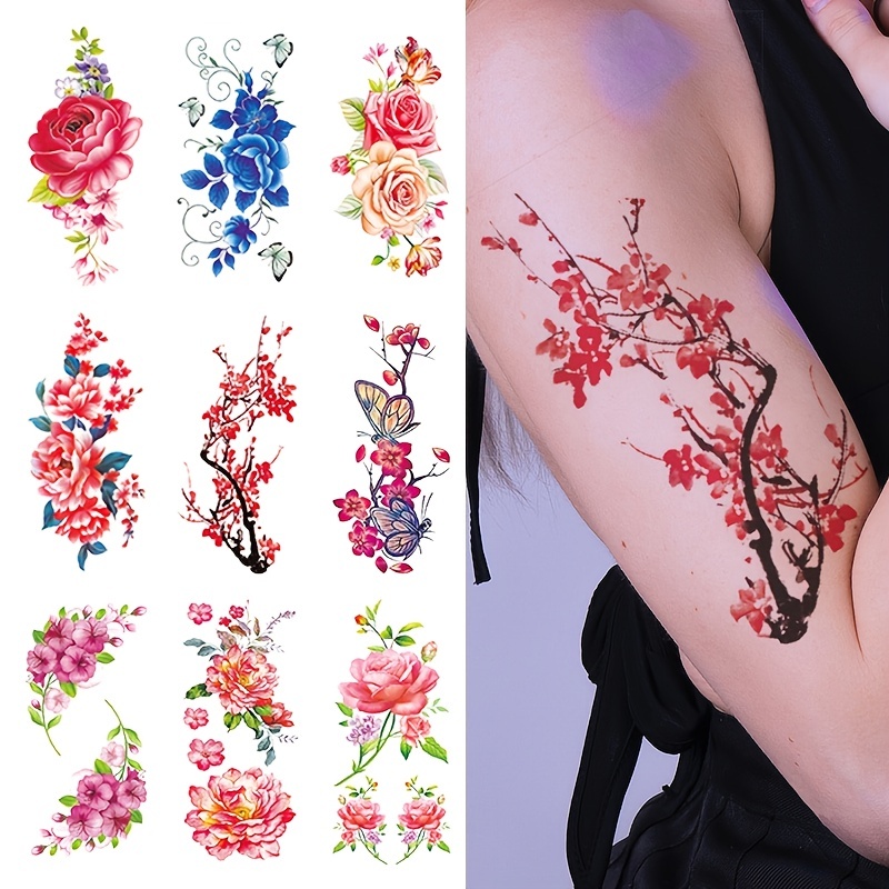 Tree Temporary Tattoo Sleeve for Lovers Fake Tattoo Sleeve 