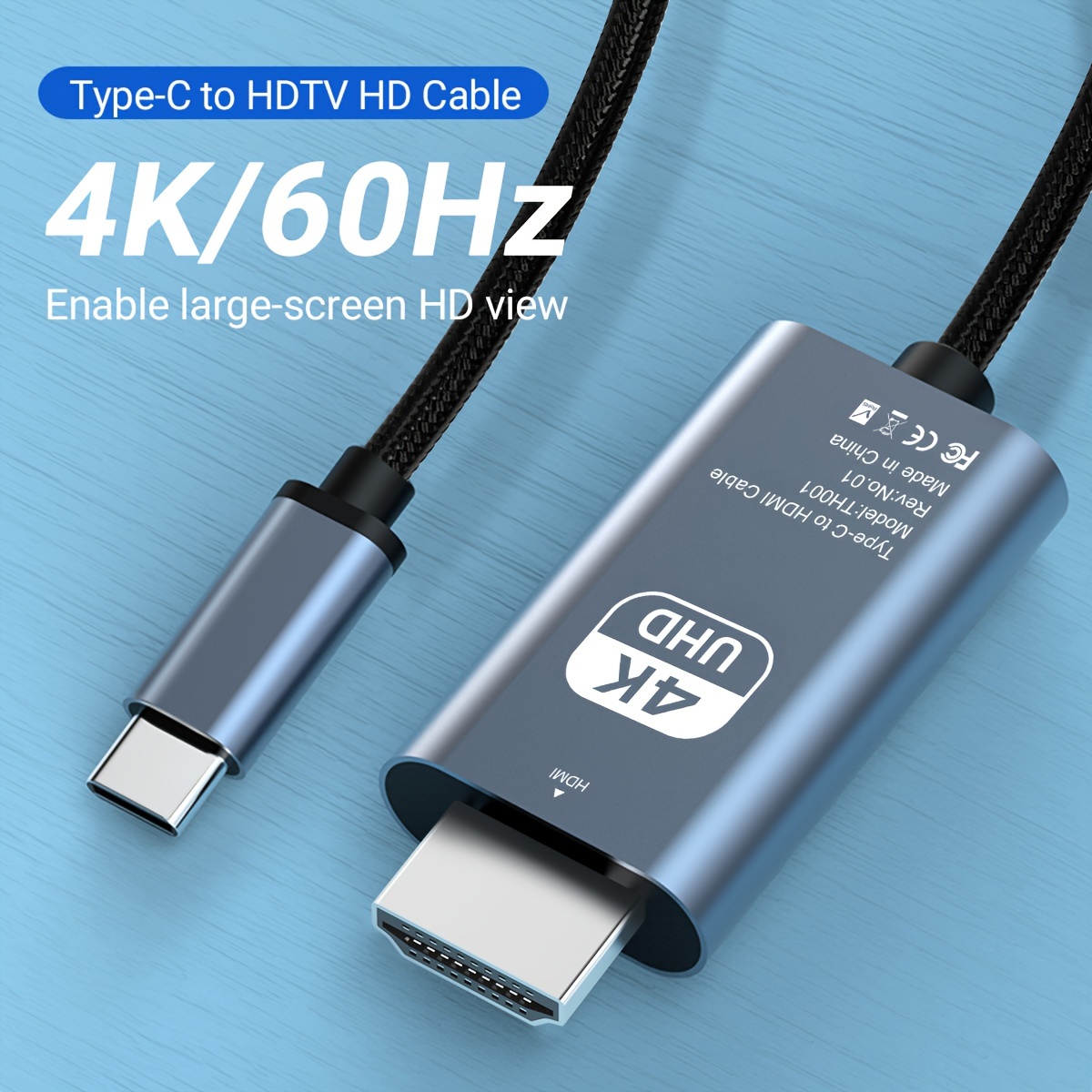 Cable HDMI de 4 m para iPhone, cable convertidor HDMI,  teléfono/tableta/reproductor a televisión, cable de conexión HDMI para iOS  11, 12, 13, 14, salida de  TV, HD1080P de alta definición :  : Electrónica