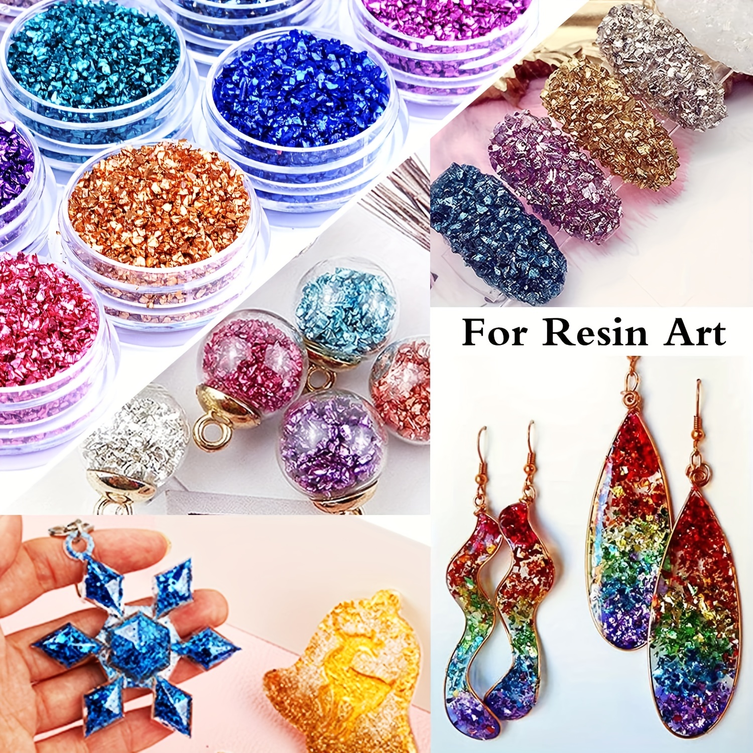 Crushed Glass Craft Glitter For Resin Art Small Broken Glass - Temu