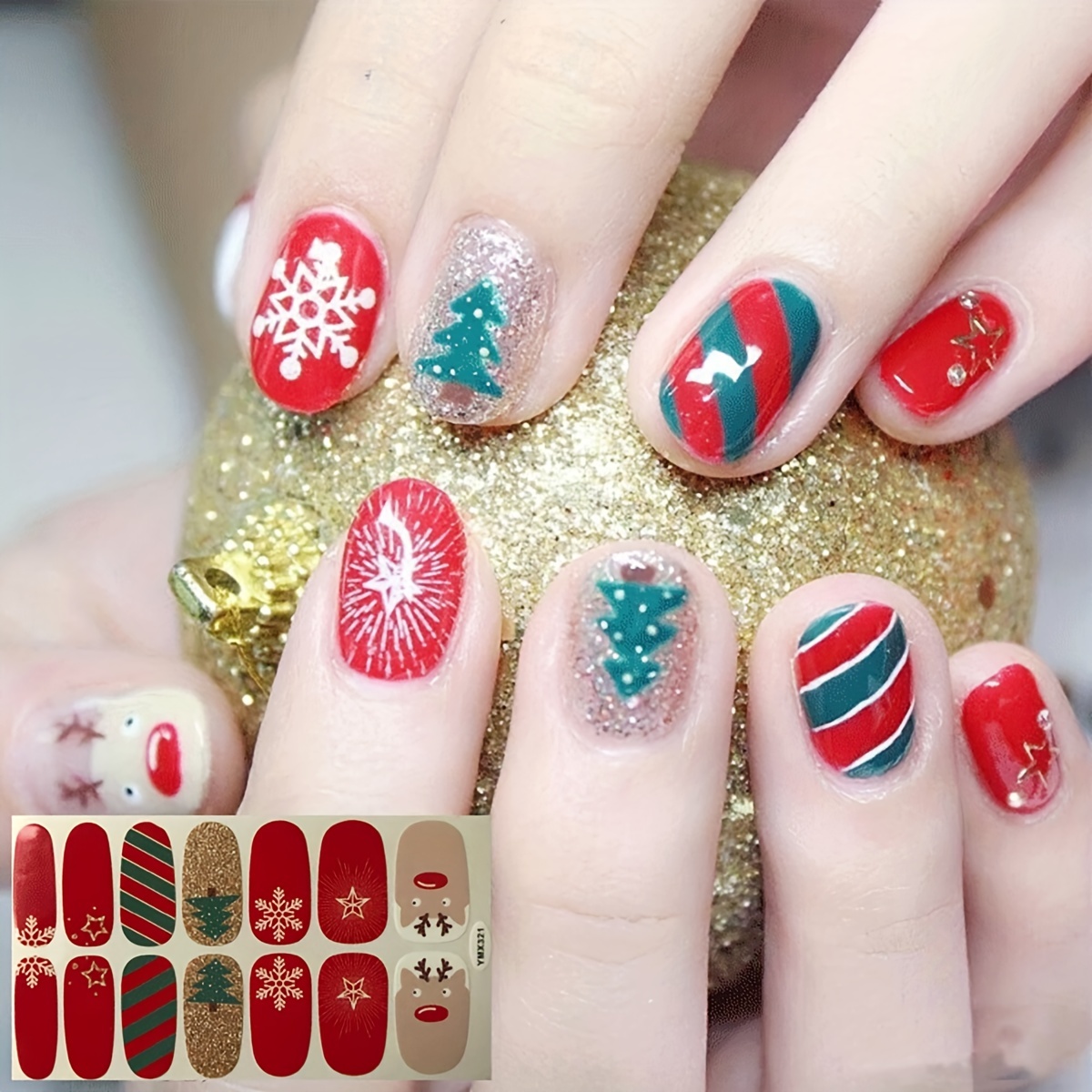 Set di 4 lime per unghie in scatola di fiammiferi a tema natalizio  Accessorio per unghie di bellezza Pedicure per manicure Regalo per lei e  Natale -  Italia