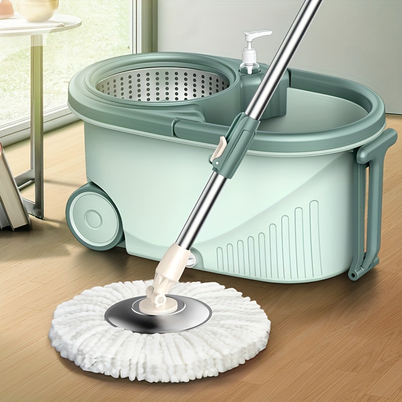 JOYMOOP Mop and Bucket with Wringer Set, Flat Floor Mop and Bucket, Mop for Floor Cleaning with 3 Microfiber Pads, Wet and Dry Use, Household Cleaning