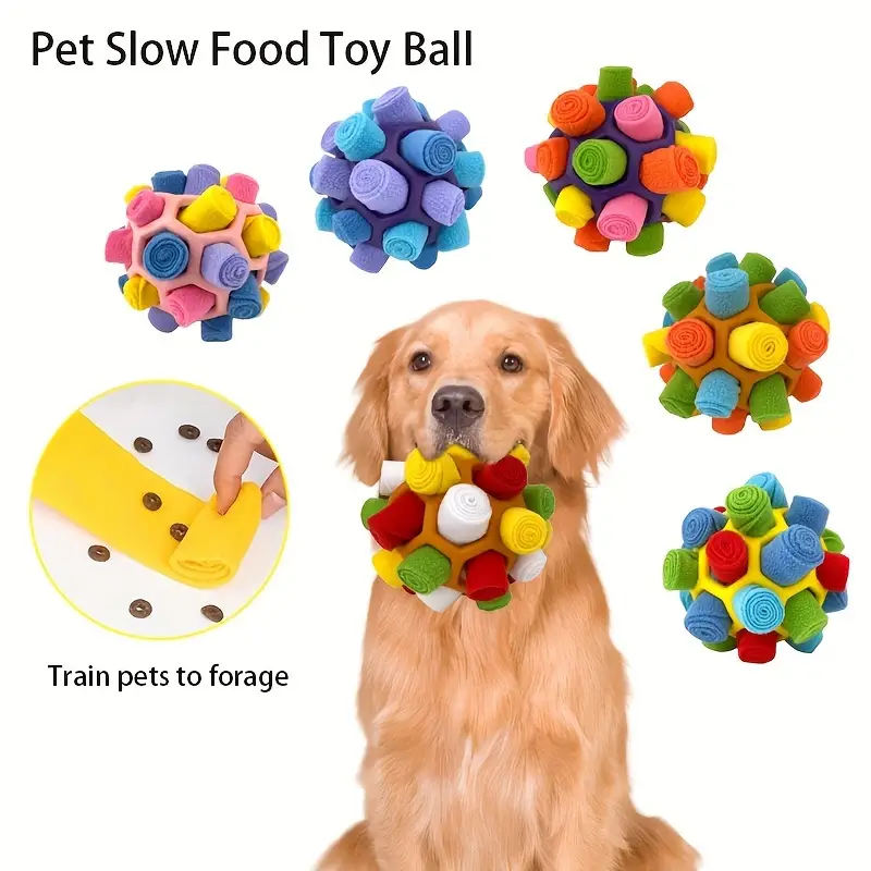 Dog Enrichment Toys, Snuffle Ball, Interactive Dog Puzzle Toys Portable Pet  Snuffle Ball Toy - Temu