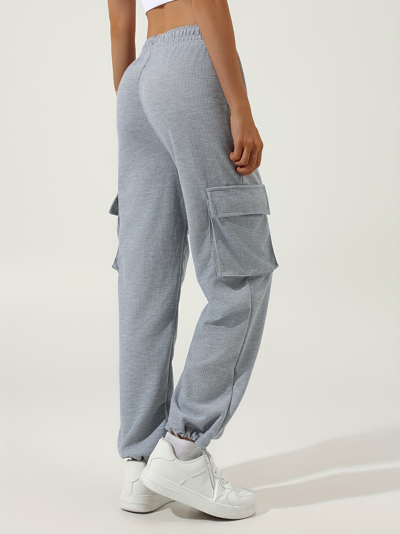 Womens Sweatpants Pockets High Waist Gym Athletic Jogger Pants