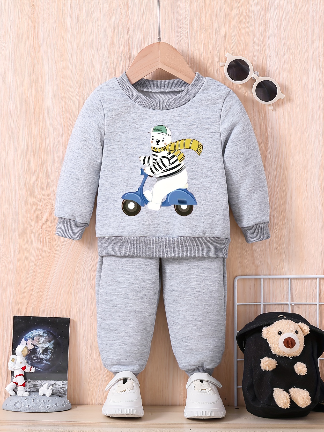 2pcs Pijama Impresión Oso Polar Niños Conjunto Camiseta - Temu Chile