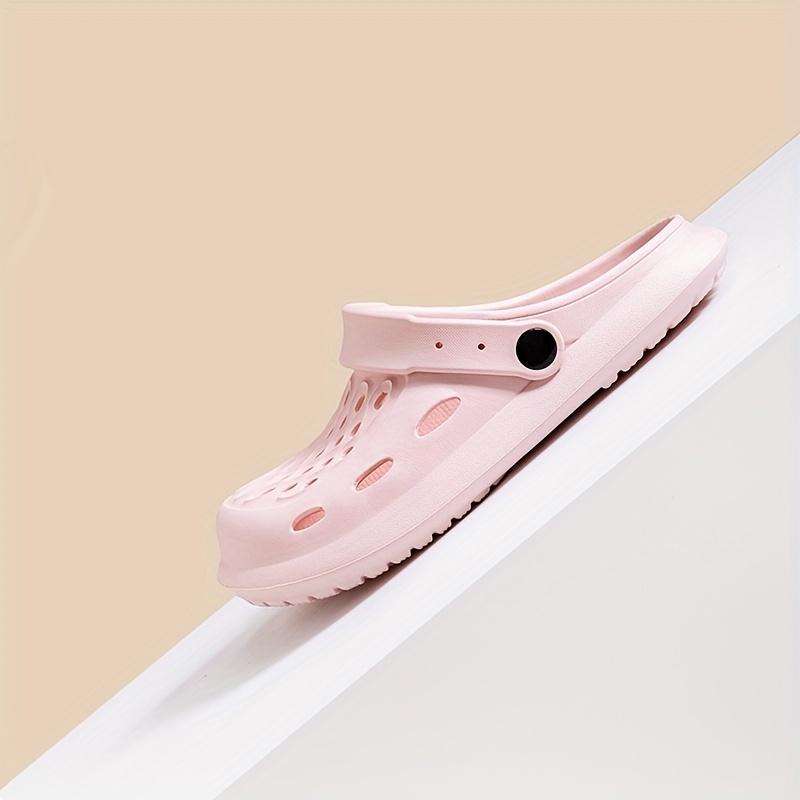 women s solid color clogs casual hollow design garden shoes