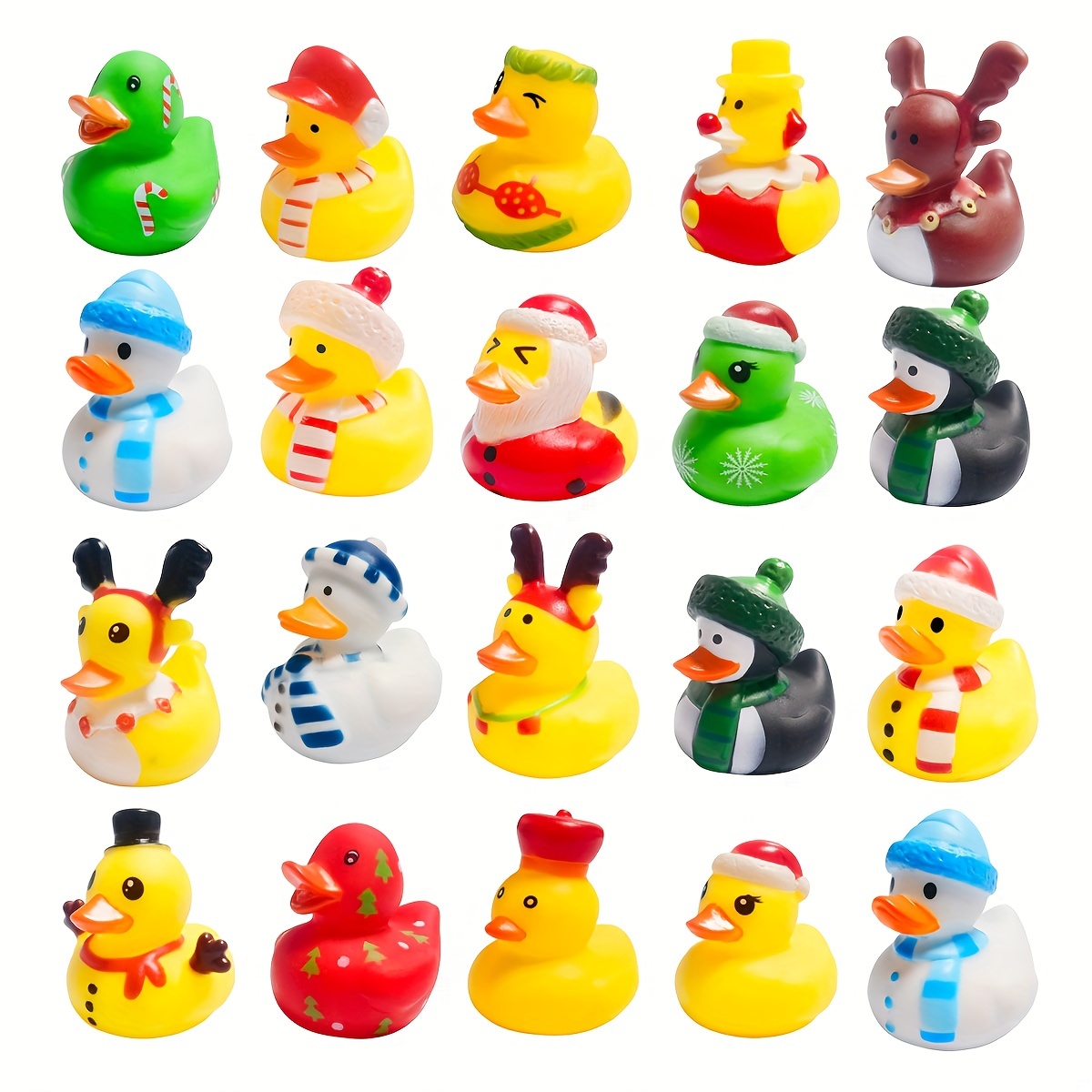  Happy Trees Duck Bath Toy Large Bath Duck Squeak Rubber Duck  Baby Shower, 7 Inches : Toys & Games
