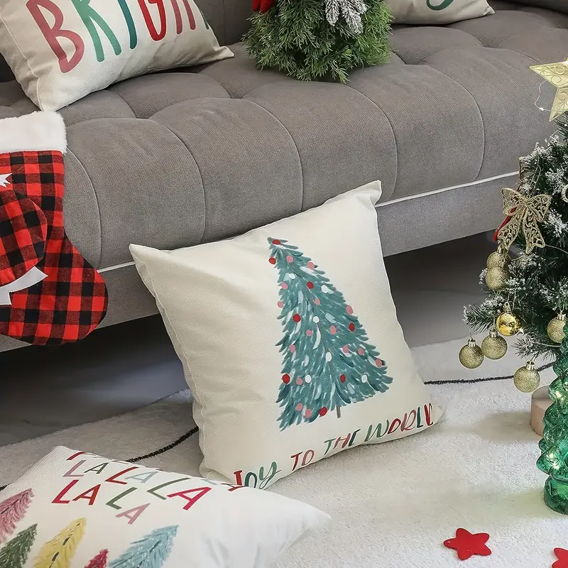 Christmas Pillowcase Set Colorful Holiday Holly Happy Winter - Temu