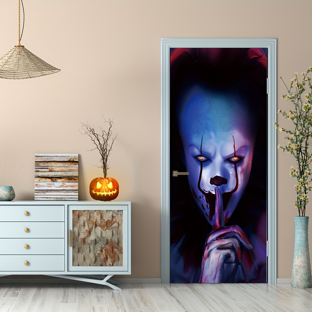 Halloween: Creepy Clown Mural - Removable Wall Adhesive Decal