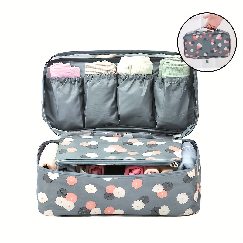 Portable Bra Bag with Net Bra Case Bra Organizer for Travel (Pattern 8)