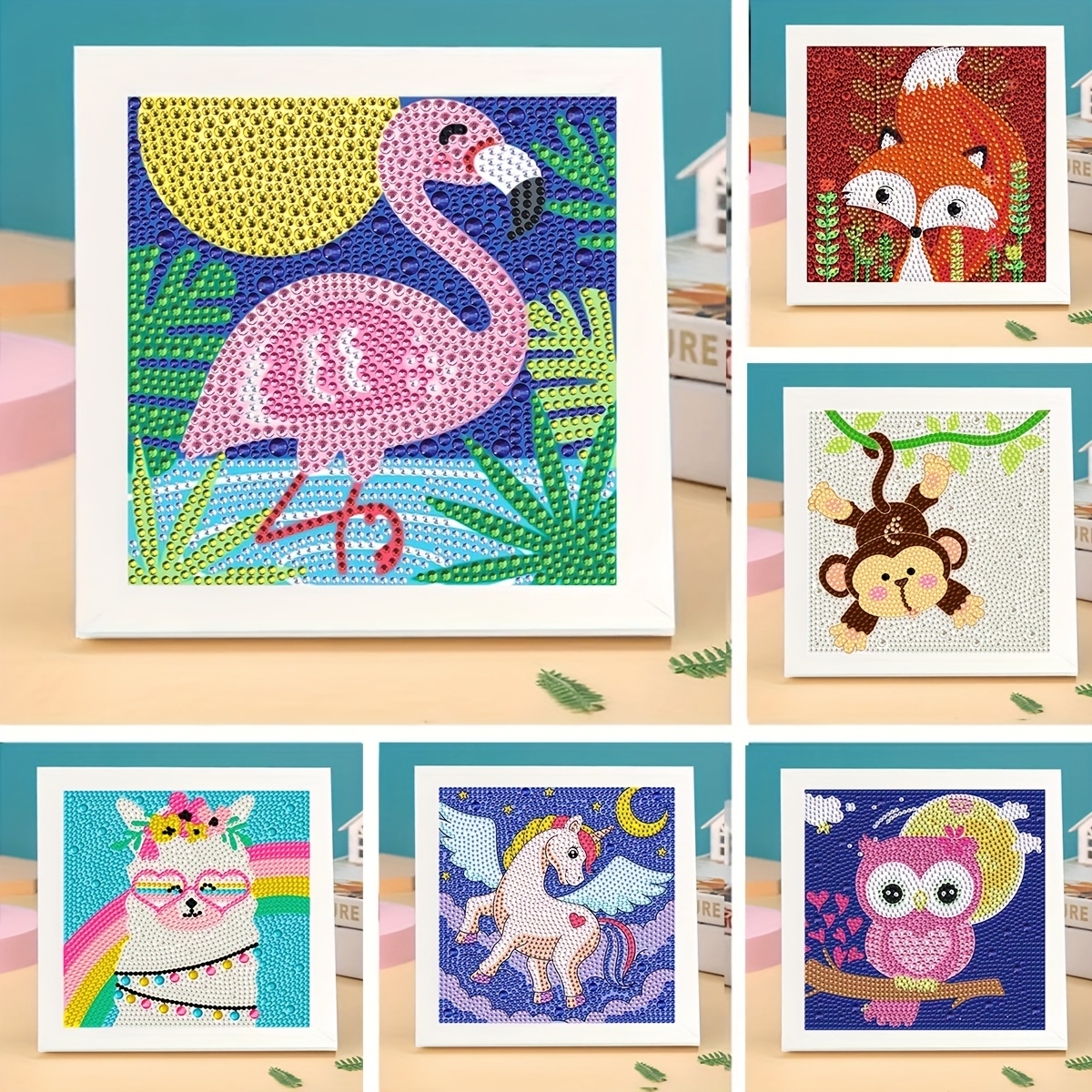 5D Diamond Painting Kits for Kids with Frame, Diamond Art for Kids