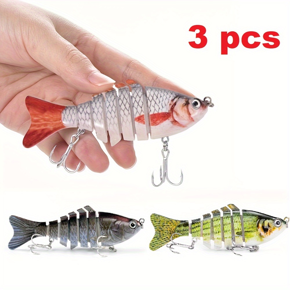 3pcs/box Multi Sections Fish Bionic Bait * Lure Long Casting Slow Sinking  Lure For Freshwater And Saltwater Trout And Bass Fishing, 3.94inch/15.3g