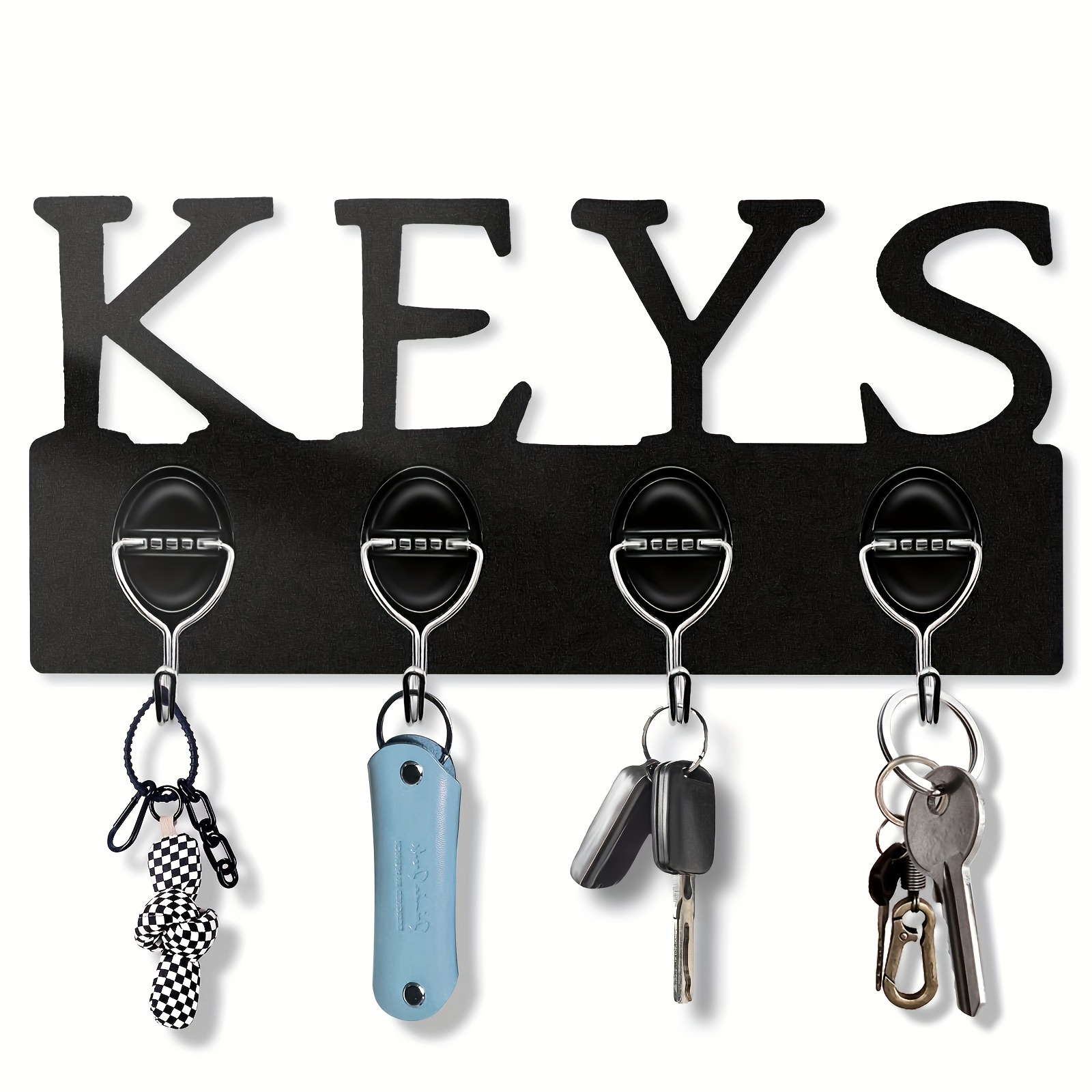 EACHPT Porta llaves de Pared, Cuelga llaves,Colgador llaves con Estante y 6