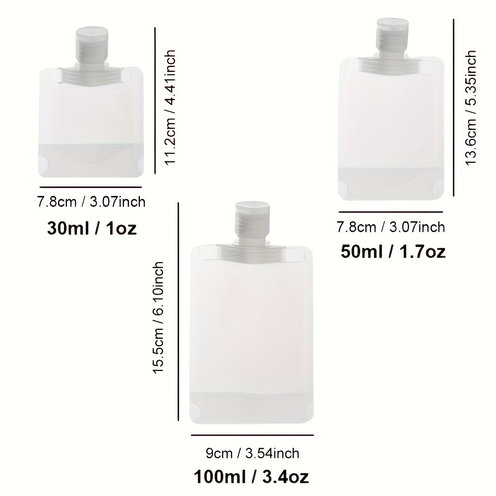 Travel Bottles Set With Storage Bag Leak Proof Refillable - Temu