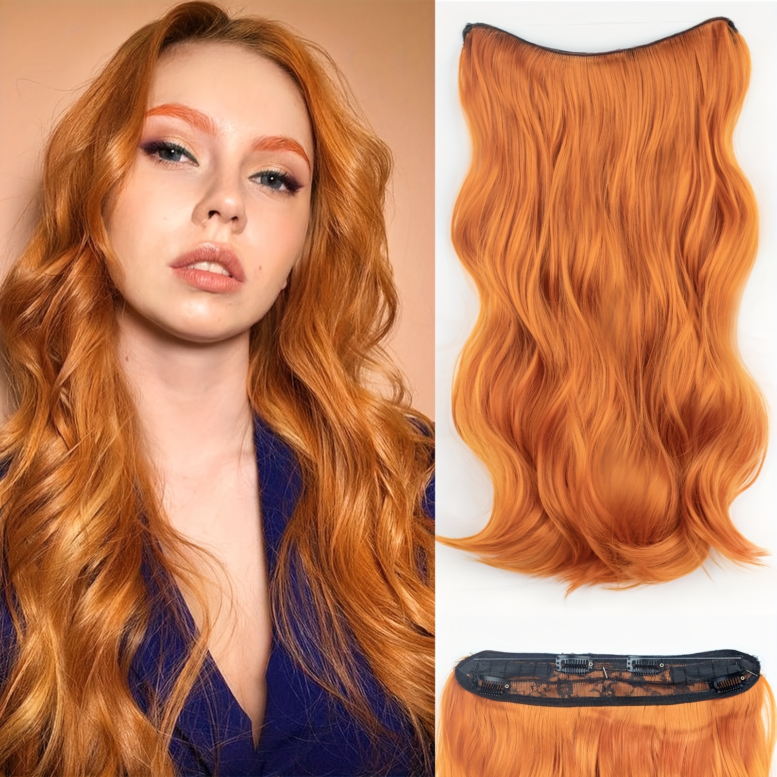 Extensions Invisible Wire Hair Extensions - Temu