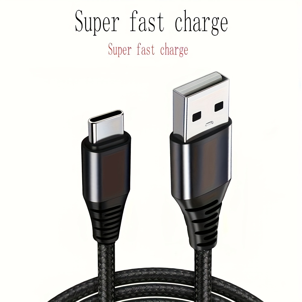  USB Type C Cable,USB A to USB C 3A Fast Charging (3.3ft 2-Pack)  Braided Charge Cord Compatible with Samsung Galaxy S10 S9 S8 Plus,Note 9  8,A11 A20 A51,LG G6 G7 V30