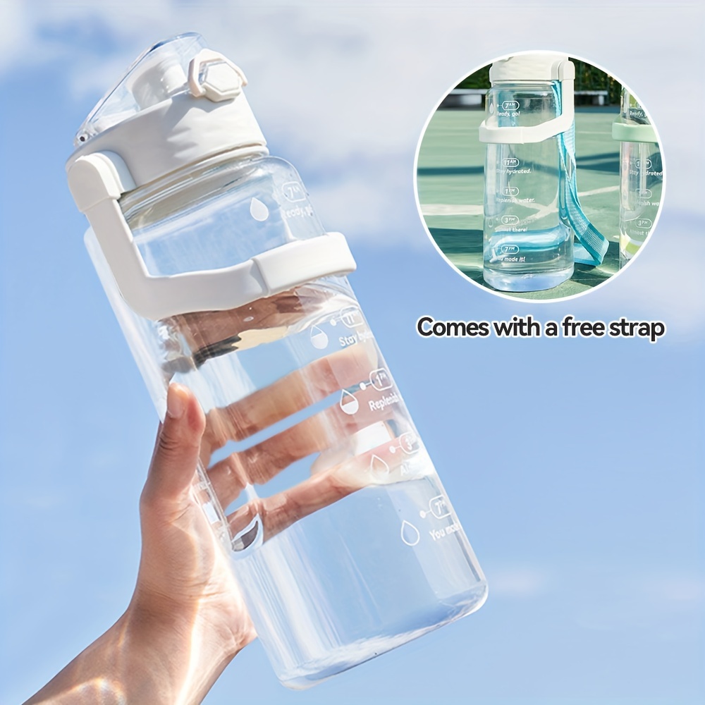 1pc 1800ml/60.87oz Bottiglia D'acqua Sportiva Trasparente A Grande  Capacità, Resistente Alle Alte Temperature, Secchio D'acqua In Plastica  Portatile Con Scala Di Tempo, Adatto Per Fitness All'aperto, Sport E Viaggi  - Temu Italy