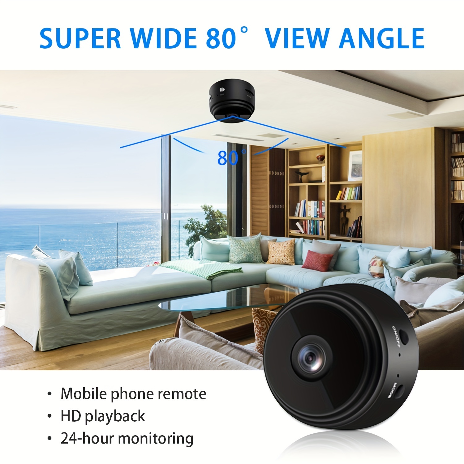 Mini Wifi Camera With 720p Pixels No Motion Detection No - Temu