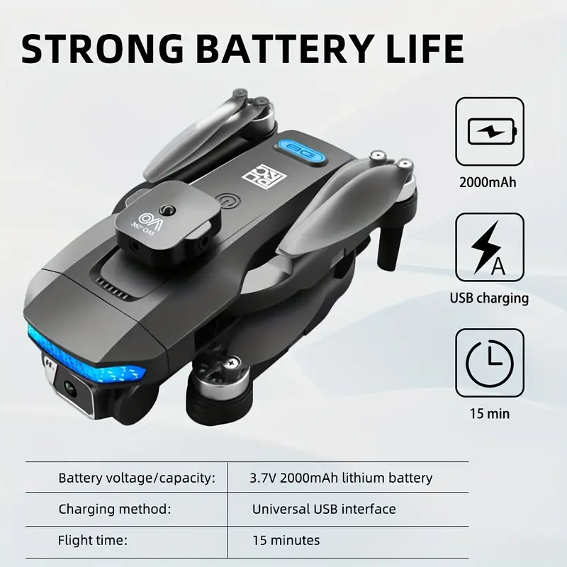 Drone, ABS High-toughness Case, Super Drop-resistant, Omni-directional LED Lights, 360°obstacle Avoidance, Remote Control Can Be Rechargeable Positioning Plus Optical Flow Positioning Dual-mode, Ultra-long Flight, Six-pass With Gyroscope, Rise And Fall, Forward And Backward, Left And Right Sideways Flying details 5
