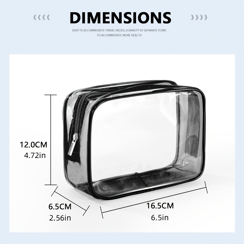Clear Makeup Bag PVC Cosmetic Bag Makeup Case With Zipper