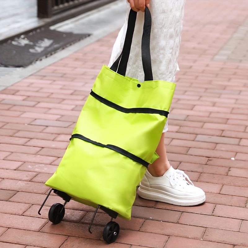 Chariot de courses avec roulettes, sac pliable pour les parents, les  étudiants, les magasins, les hommes, les femmes (vert) : : Cuisine  et Maison
