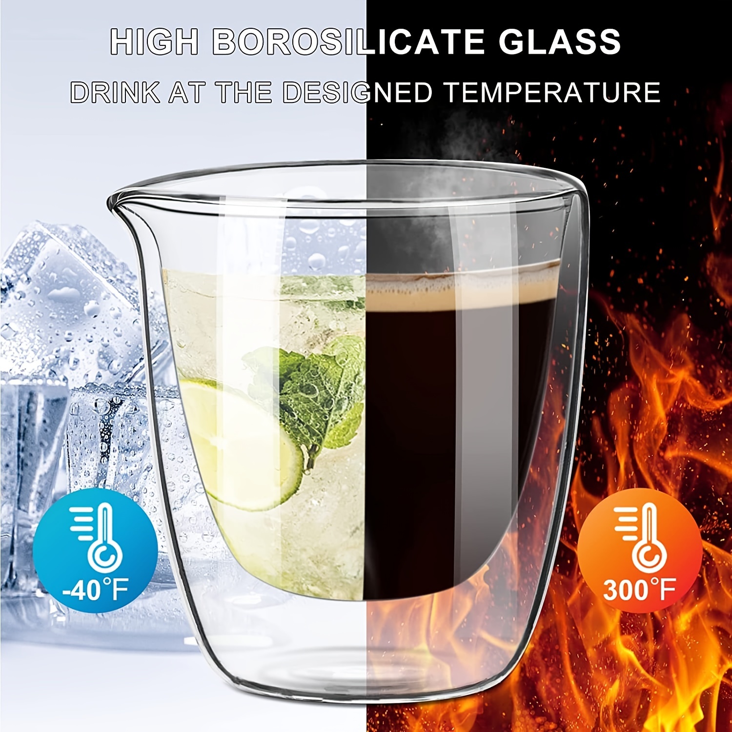 Clear Double Wall Borosilicate Glass Espresso Cup - World Market
