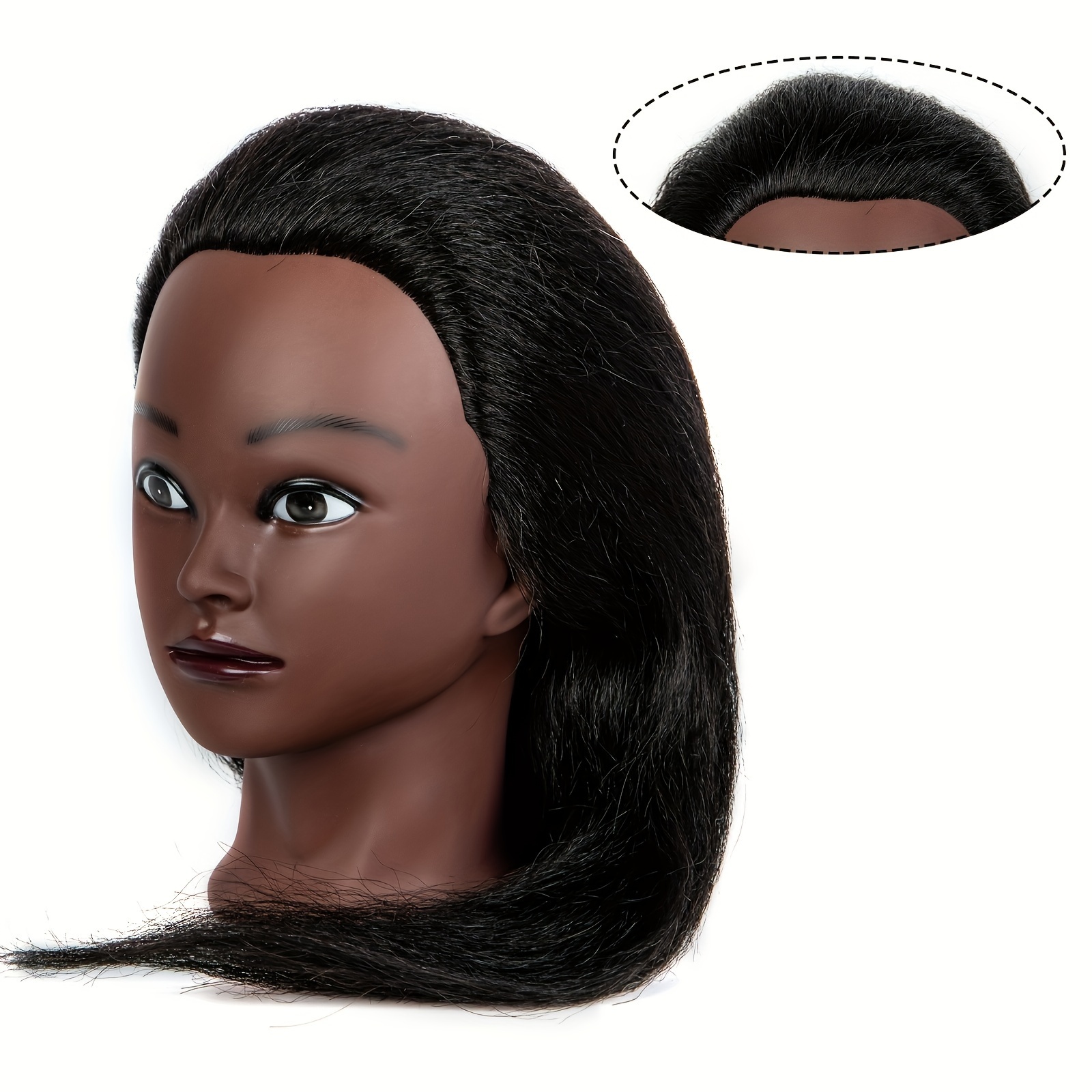 Real Human Hair Mannequin Head Training Head Cosmetology - Temu