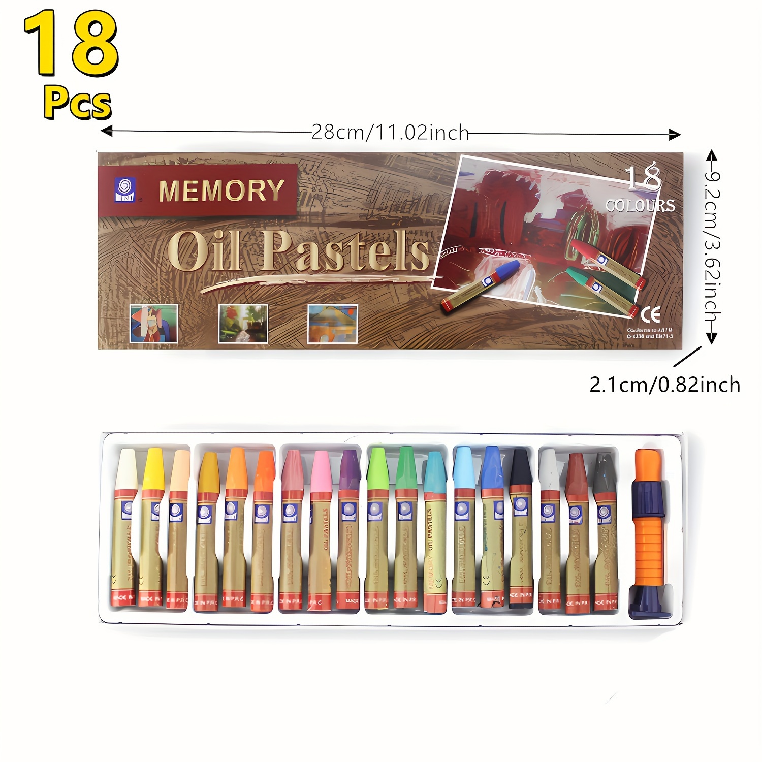 Creative Cartoon Crayon 8/12/24 Color Painting Non Toxic Oil Painting Chalk  Student Art Pastel Crayons