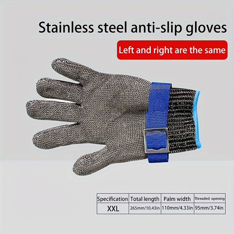 2pcs Gloves Cut Resistant Glove Food Grade Stainless Steel Wire Mesh Metal  Gloves Knife Cutting Gloves For Kitchen Mandoline Slicing Butcher Meat  Cutting Oyster Shucking Fish Fillet Kitchen Stuff - Patio, Lawn
