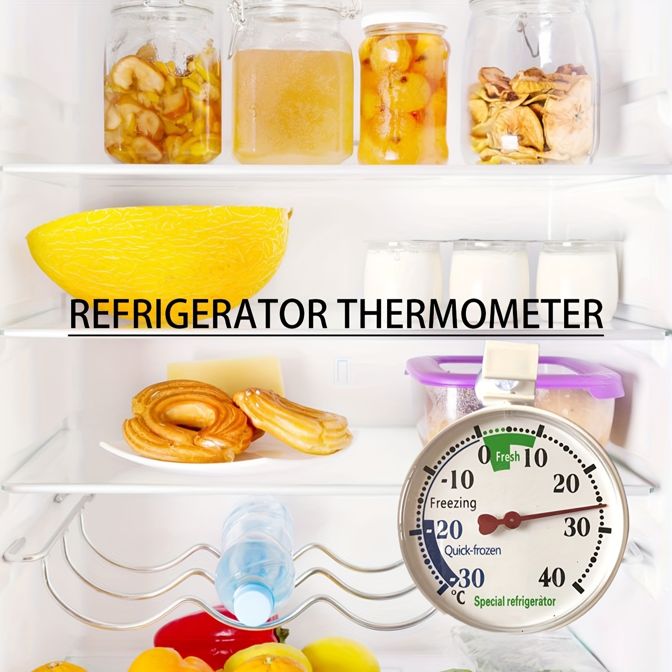 Thermomètre pour réfrigérateur et congélateur - Accessoire de cuisson