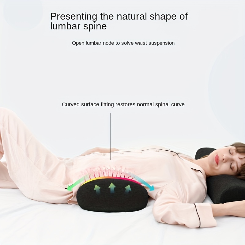 Sleeping Waist Pillow Waist Memory Foam Cushion Bed Pregnant Woman Hip Knee  Spine Alignment Sciatic Nerve