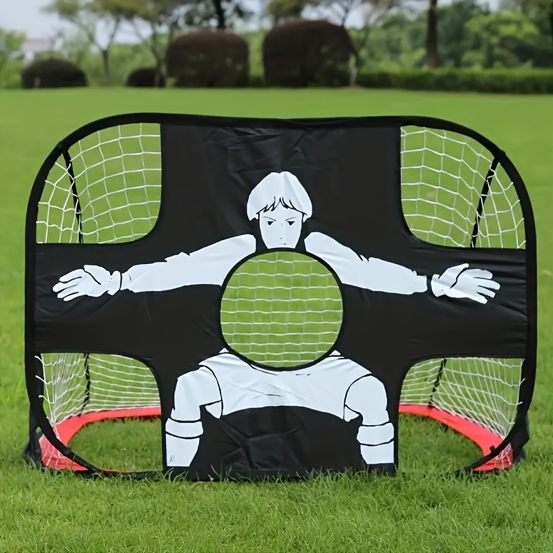 Kinder Fußballtor Set Hinterhof Mini-Netz und Ball Orange mit  Aufbewahrungstasche