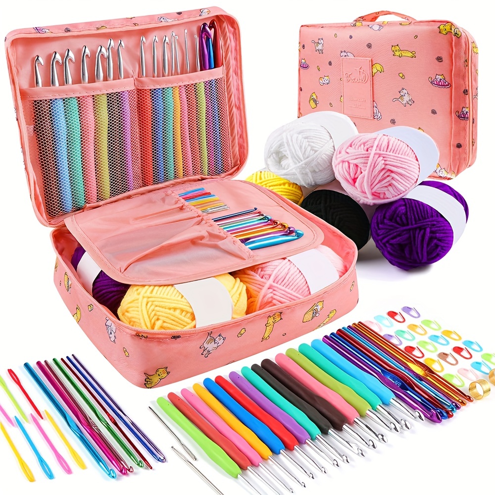 68pcs Crochet Kits for Beginners Colorful Crochet Hook Set with