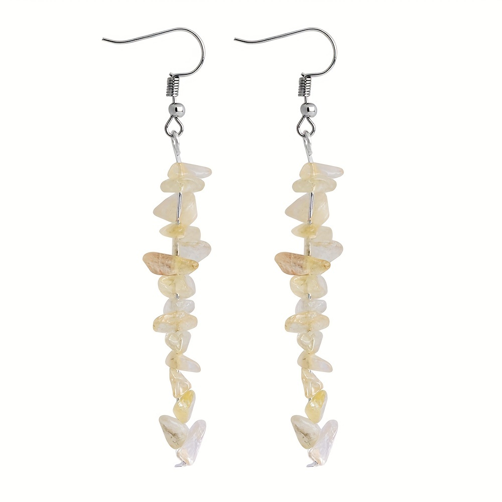 Natural stone clearance drop earrings