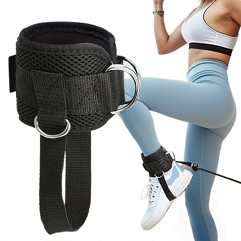  Ankle Cuffs for Cable Machine, Gym Kickback Strap for Glute  Leg Workouts, Booty Hip Abductors Exercise, Adjustable Padded Ankle Straps  for Cable Machine, Home Gym Attachment for Women & Men 