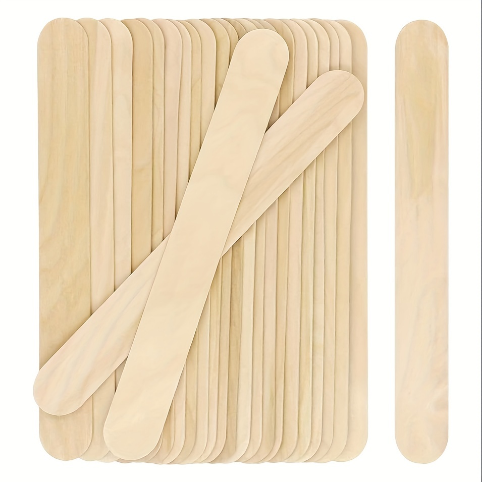 Natural Wooden Ice Cream Popsicle Sticks Perfect For - Temu
