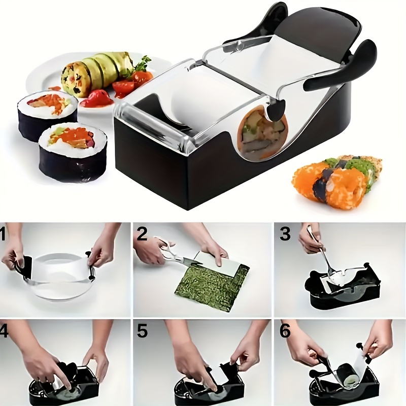 Diy Sushi Making Kit - Includes Bazooka Maker, Rolling Mat, Curtain, Spoon,  Plates, And Knife - Perfect For Sushi Lovers And Beginners - Temu Japan