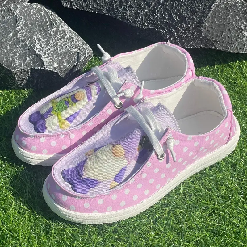 Purple Gnome Boat Shoes Women's Fashion Shallow Mouth Casual - Temu