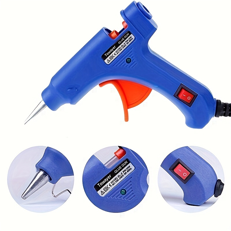  1 set 20W Hot Melt Glue Gun With Glues Stick Industrial Craft  Mini Guns Thermo Electric Heat Temperature Tool For DIY Jewelry Making  (White-US) : Arts, Crafts & Sewing