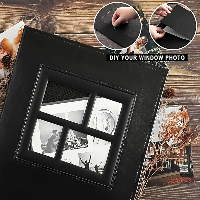 Pu Leather Album Insert 500 Pocket Photos Large Capacity - Temu
