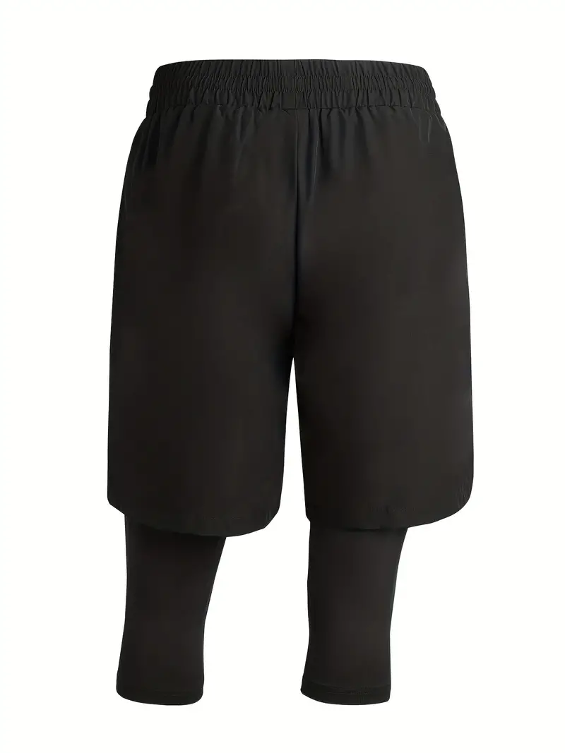 Men's Two layer Gym Shorts: Stay Dry Comfortable Pockets - Temu Canada