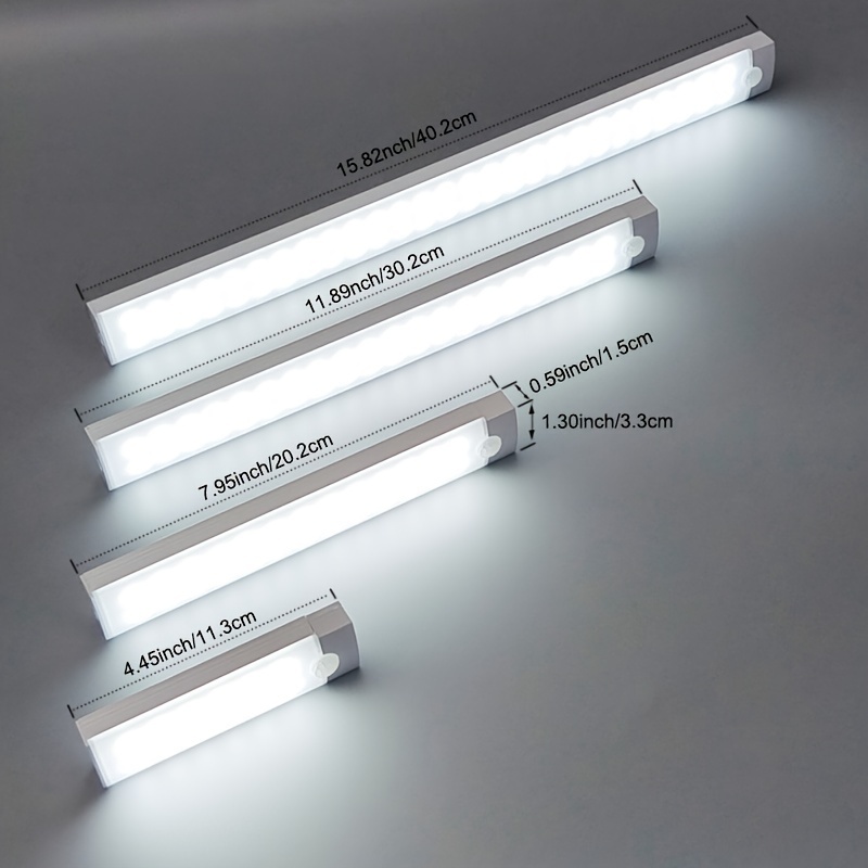 1pc Luz Gabinete Sensor Movimiento Led Iluminación Armario - Temu