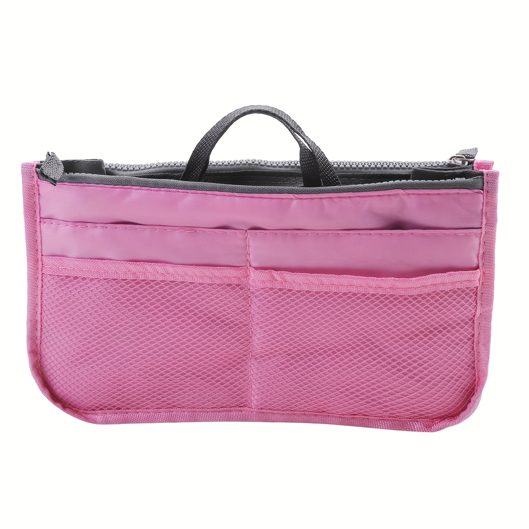 Women Multi-Pocket Travel Handbag Organizer Insert w Zipper