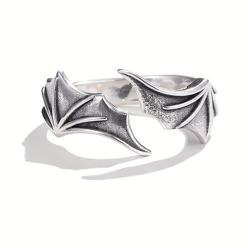 Men's Vintage Creative Silver Angel or Demon Wings Ring