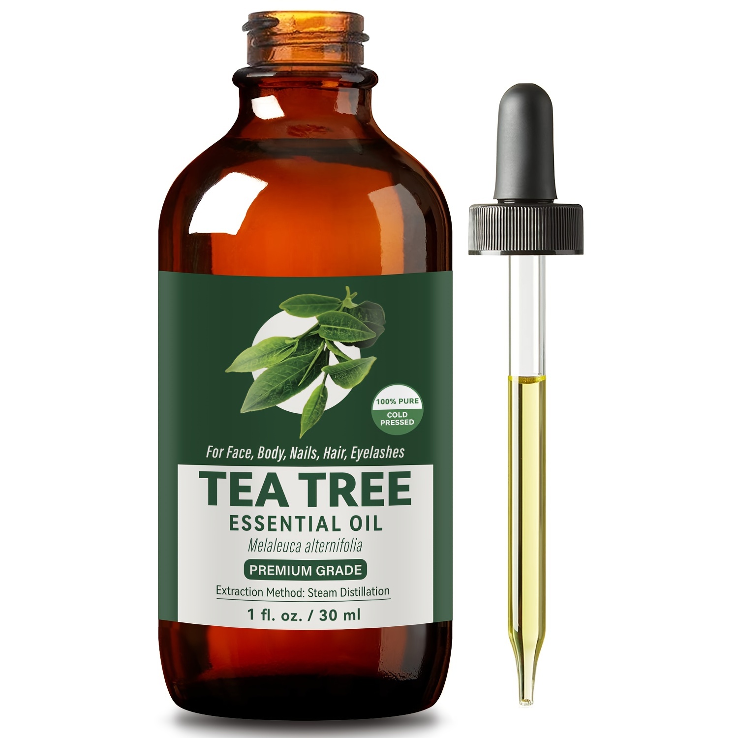 1pc 30 Ml/ 1.01 Fl Oz Tea Tree Essential Oils For Diffuser
