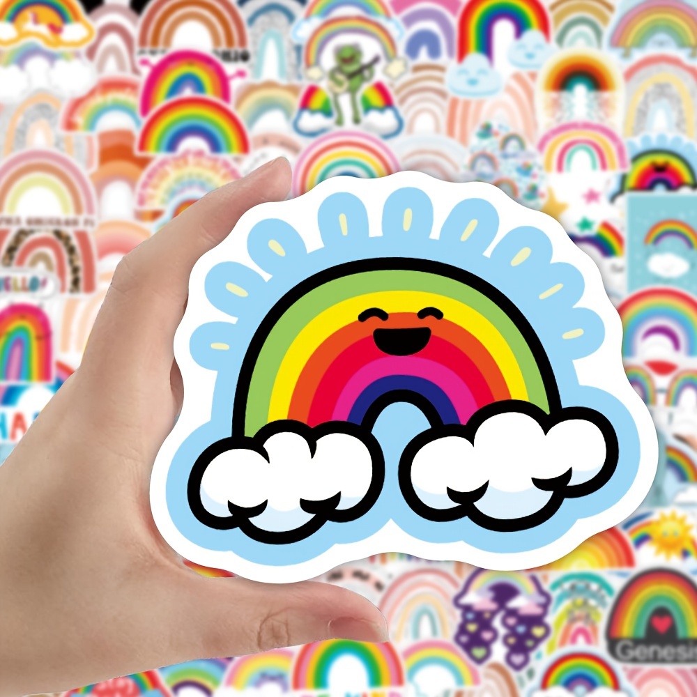 Rainbow Stickers aesthetic Rainbow Scrapbook Stickers - Temu