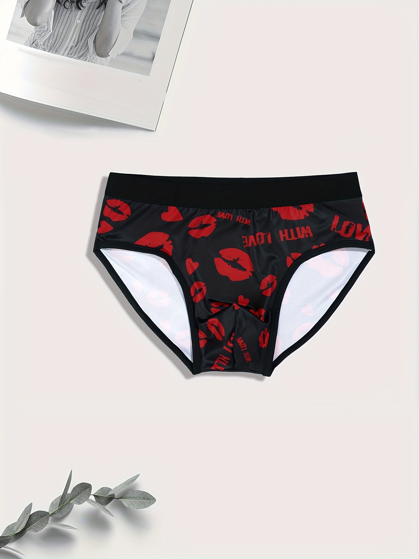 Sexy Mens Red Lips Print Stretch Briefs Comfortable And Eye Catching  Underwear Costume - Men's Underwear & Sleepwear - Temu United Kingdom