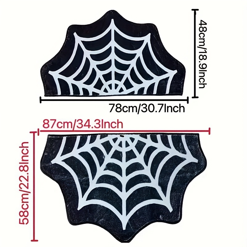 Halloween Spiderweb Pattern Floor Mat Soft And Comfortable - Temu