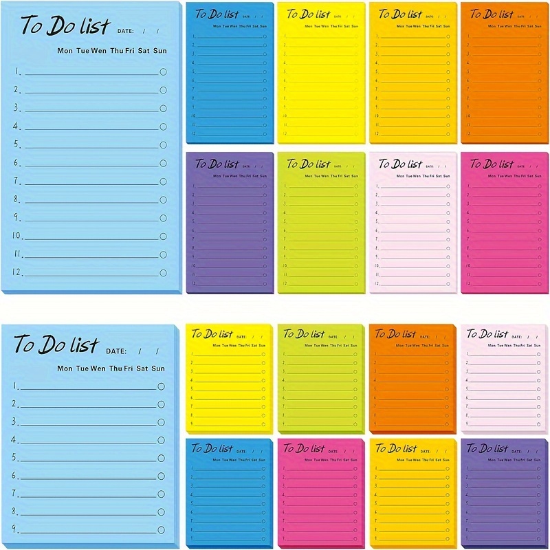 Acheter Bloc-notes créatif pour calendrier quotidien, 50 feuilles, liste de  tâches, notes autocollantes, planificateur de calendrier, papeterie  fournitures scolaires et de bureau