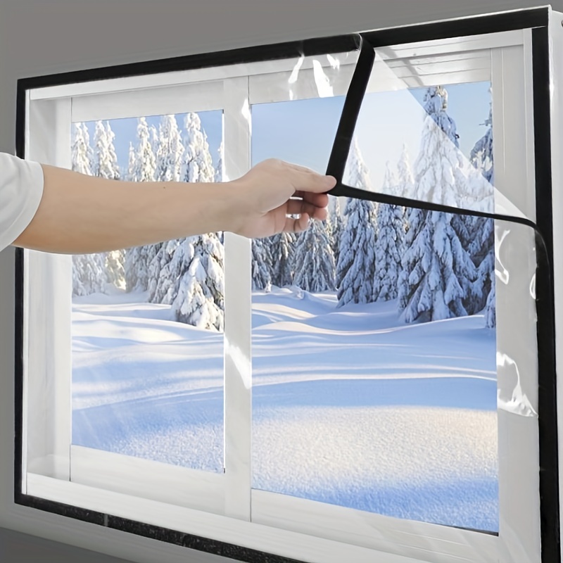 Kit de aislamiento de ventana, película de aislamiento térmico para ventana,  película cálida en invierno, película